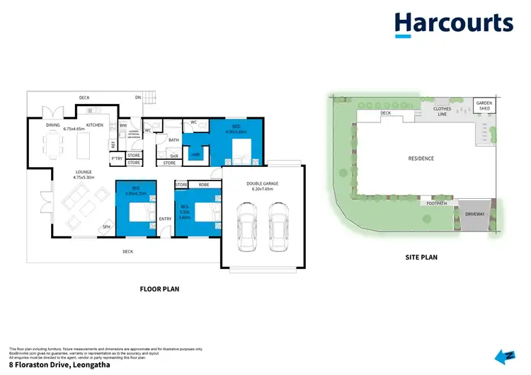 Floorplan of Homely house listing, 8 Floraston Drive, Leongatha VIC 3953