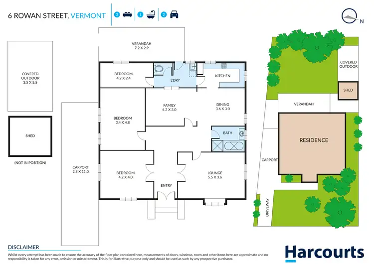 Floorplan of Homely house listing, 6 Rowan Street, Vermont VIC 3133