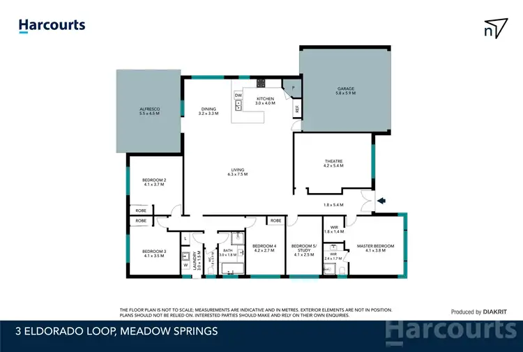 Floorplan of Homely house listing, 3 Eldorado Loop, Meadow Springs WA 6210