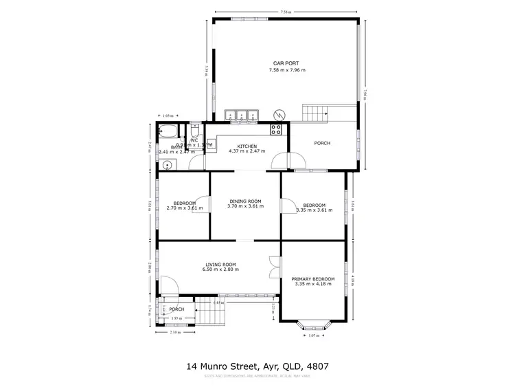 Floorplan of Homely house listing, 14 Munro Street, Ayr QLD 4807