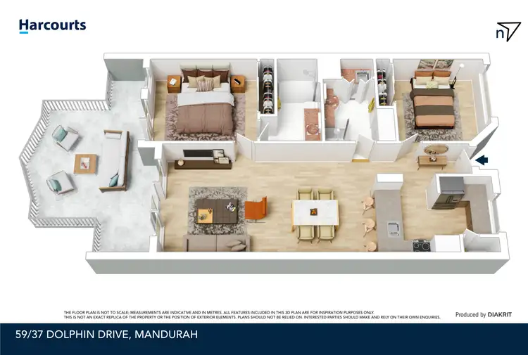Floorplan of Homely apartment listing, 59/37 Dolphin Drive, Mandurah WA 6210