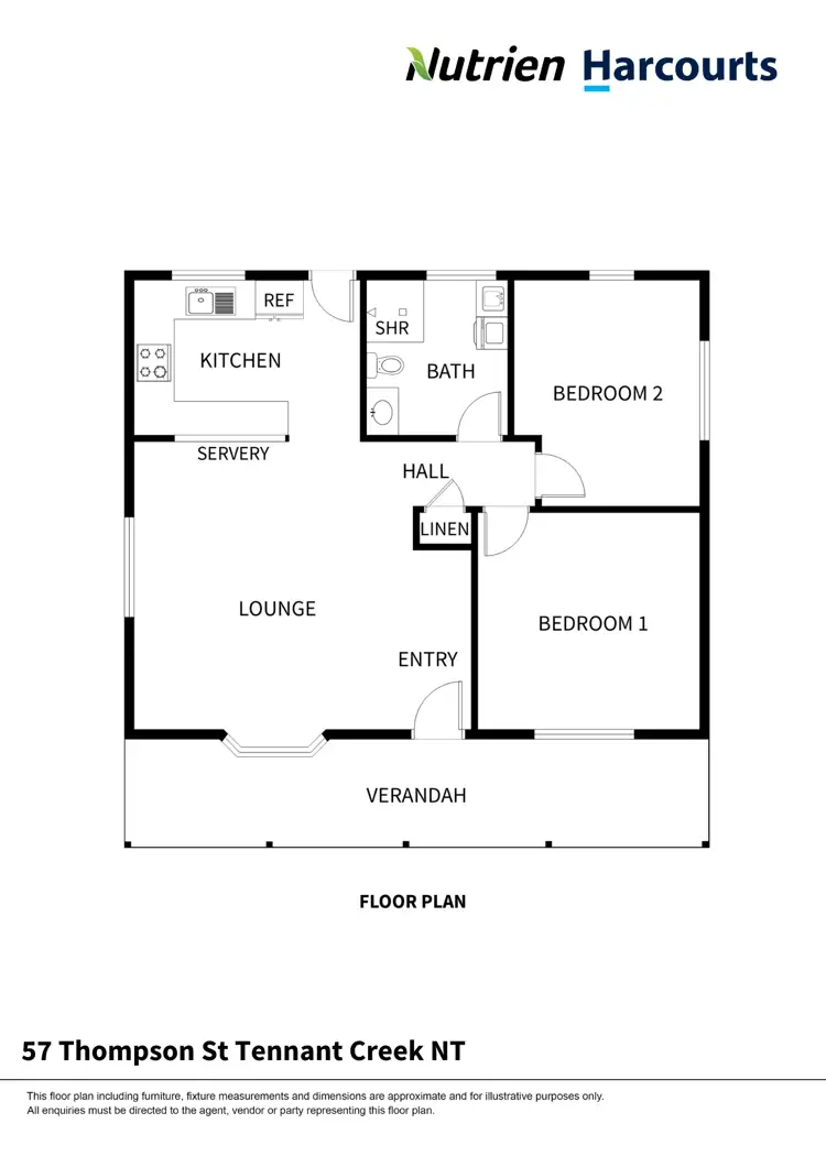 Floorplan of Homely block of units listing, 57 Thompson Street, Tennant Creek NT 860