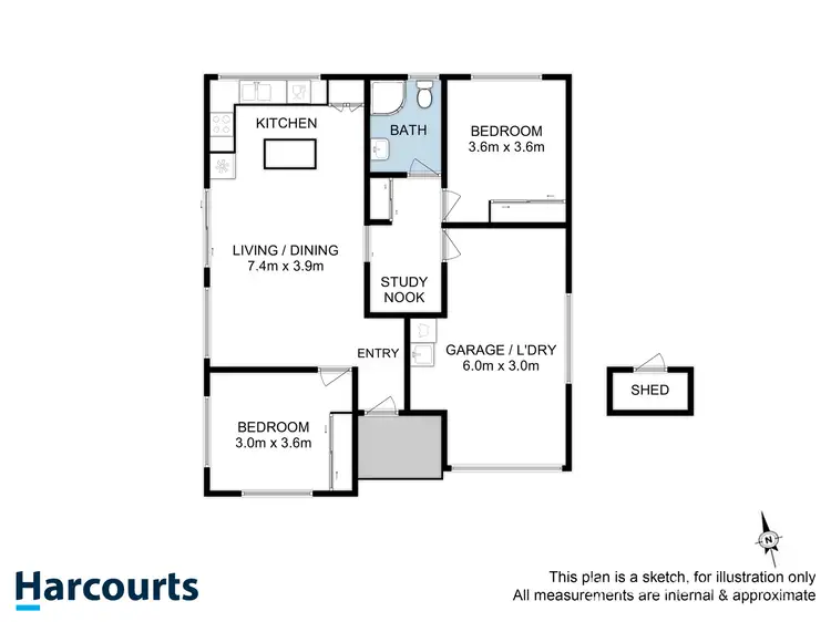 Floorplan of Homely unit listing, 28/134 Burwood Drive, Blackmans Bay TAS 7052