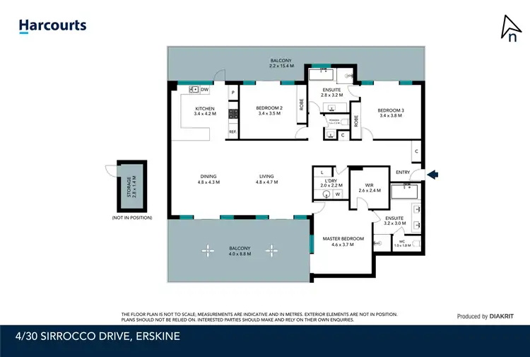 Floorplan of Homely house listing, 4/30 Sirrocco Drive, Erskine WA 6210