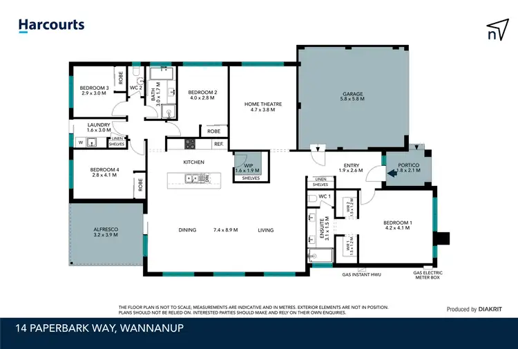 Floorplan of Homely house listing, 14 Paperbark Way, Wannanup WA 6210