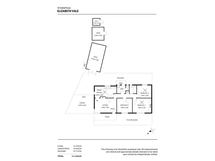 Floorplan of Homely house listing, 40 Siddall Road, Elizabeth Vale SA 5112