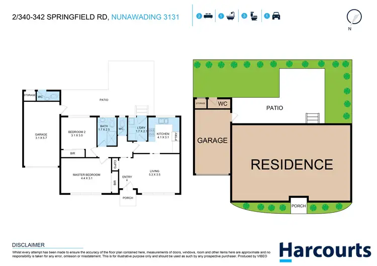 Floorplan of Homely unit listing, 2/340-342 Springfield Road, Nunawading VIC 3131