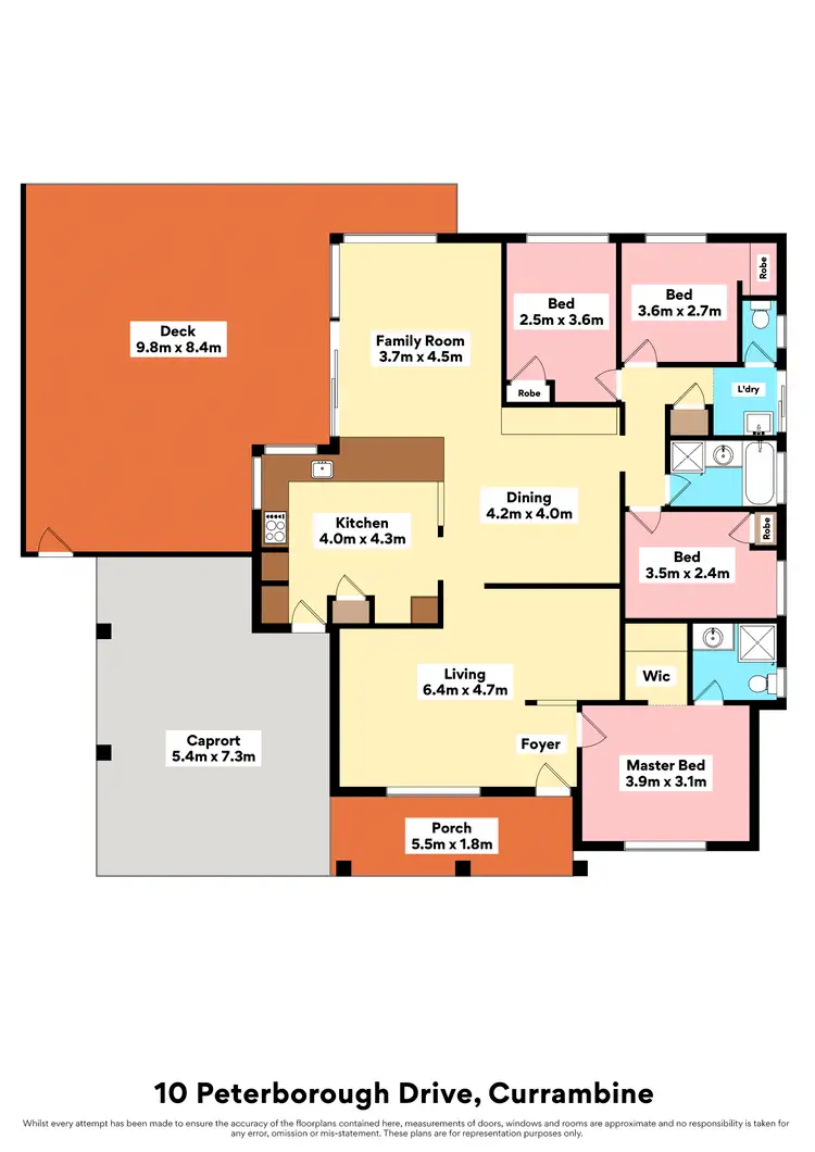Floorplan of Homely house listing, 10 Peterborough Drive, Currambine WA 6028