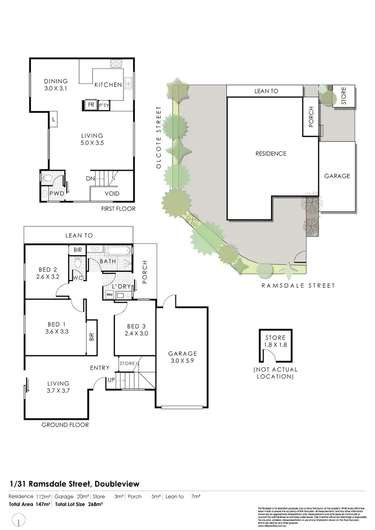 Floorplan of Homely townhouse listing, 1/31 Ramsdale Street, Doubleview WA 6018