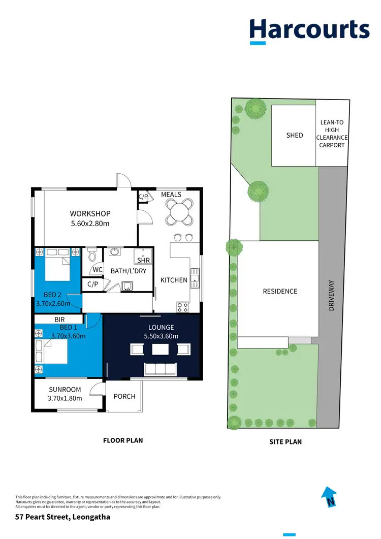 Floorplan of Homely house listing, 57 Peart Street, Leongatha VIC 3953