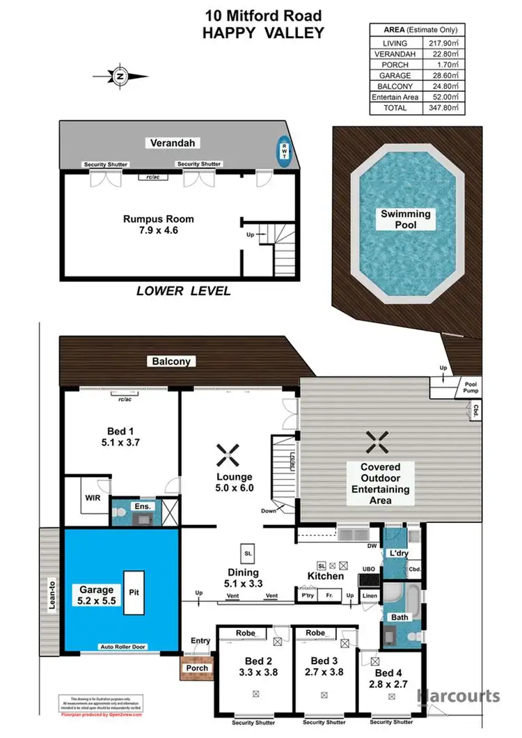 Floorplan of Homely house listing, 10 Mitford Road, Happy Valley SA 5159