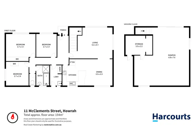 Floorplan of Homely house listing, 11 McClements Street, Howrah TAS 7018
