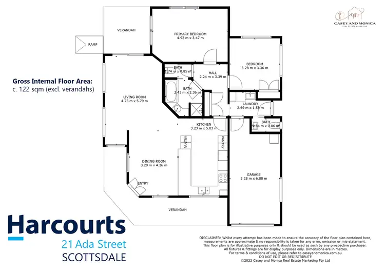 Floorplan of Homely house listing, 21 Ada Street, Scottsdale TAS 7260