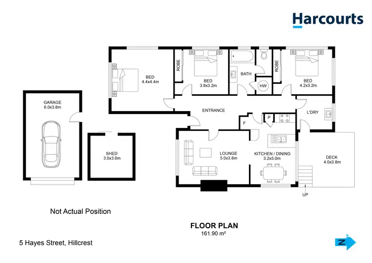 Floorplan of Homely house listing, 5 Hayes Street, Hillcrest TAS 7320