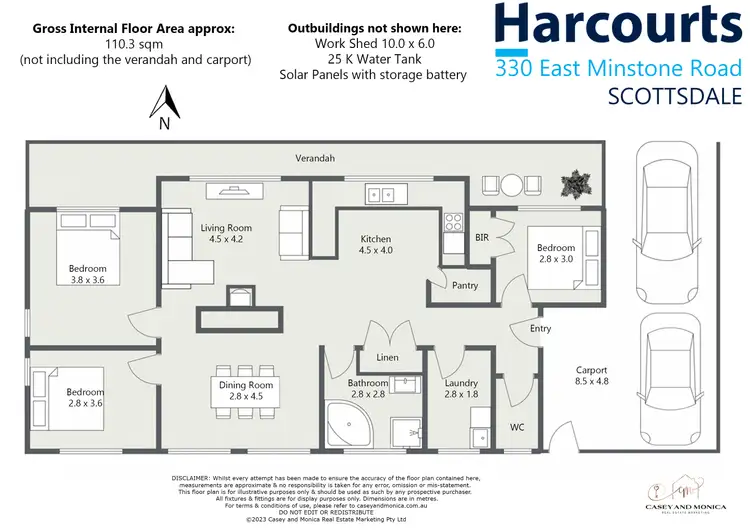 Floorplan of Homely house listing, 330 East Minstone Road, Scottsdale TAS 7260