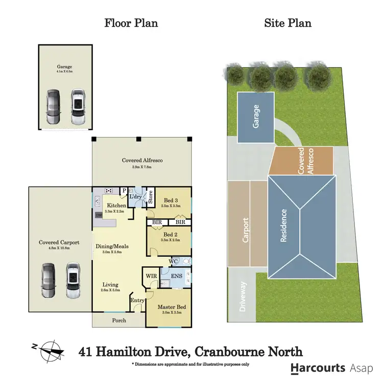 Floorplan of Homely house listing, 41 Hamilton Drive, Cranbourne North VIC 3977
