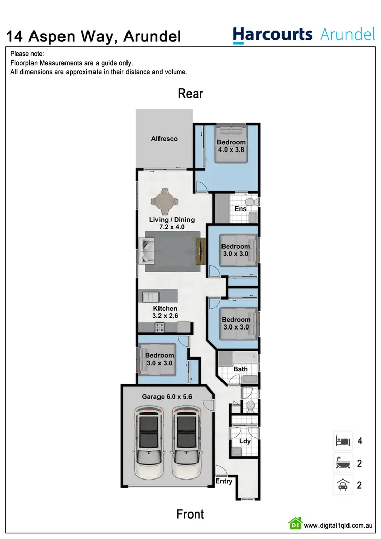 Floorplan of Homely house listing, 14 Aspen Way, Arundel QLD 4214