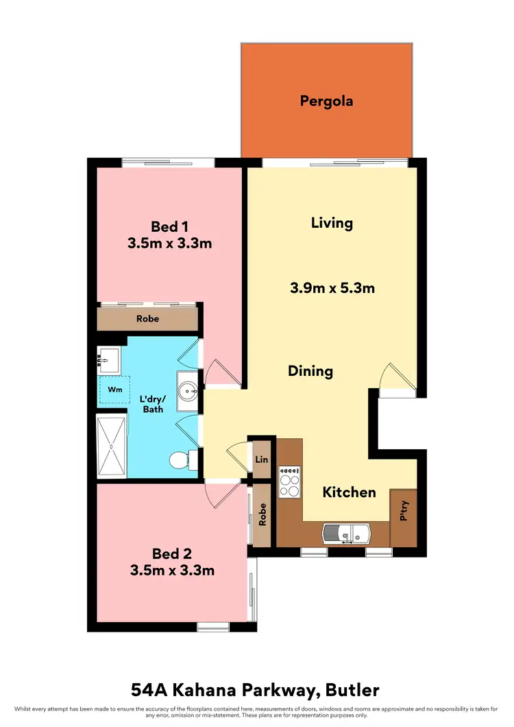 Floorplan of Homely apartment listing, 54A Kahana Parkway, Butler WA 6036