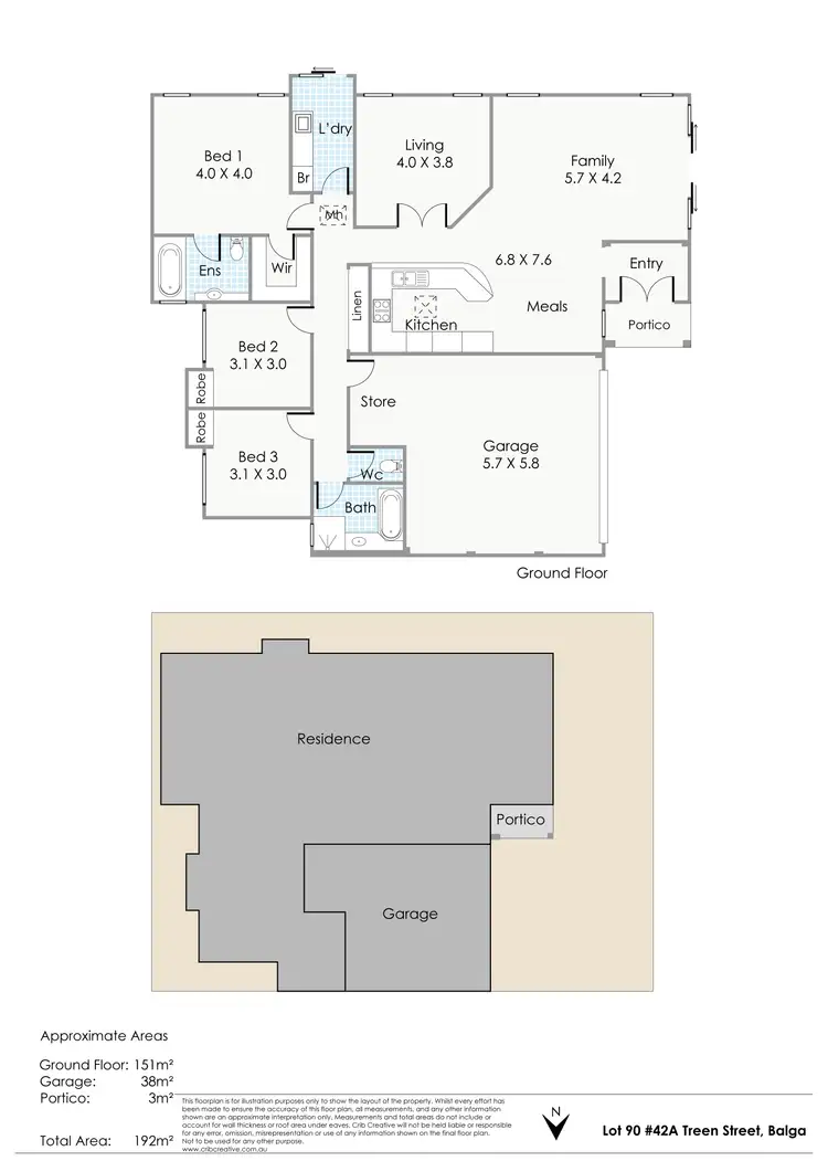 Floorplan of Homely house listing, 42A Treen Street, Balga WA 6061