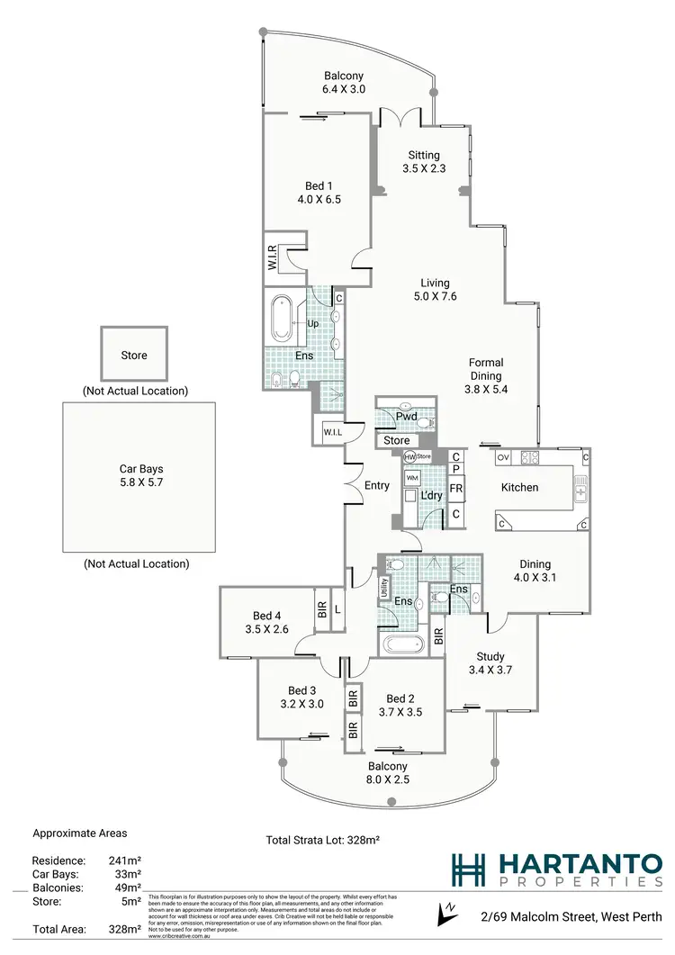 Floorplan of Homely apartment listing, 2/69 Malcolm Street, West Perth WA 6005