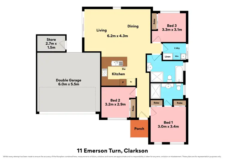 Floorplan of Homely house listing, 11 Emerson Turn, Clarkson WA 6030