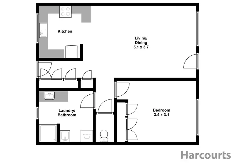Floorplan of Homely unit listing, 23/15 Burrage Street, Moe VIC 3825