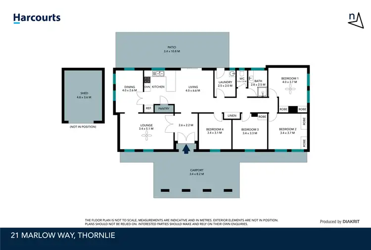 Floorplan of Homely house listing, 21 Marlow Way, Thornlie WA 6108
