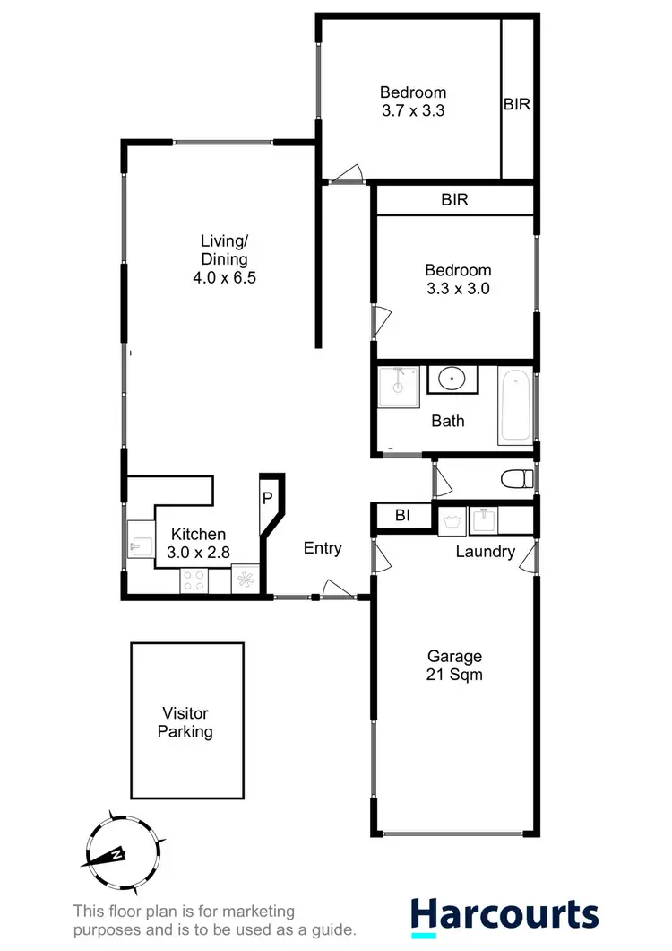 Floorplan of Homely villa listing, 2/40 Racecourse Road, Brighton TAS 7030