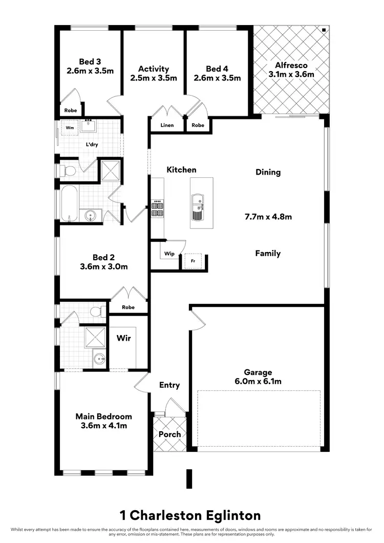 Floorplan of Homely house listing, 1 Charleston Road, Eglinton WA 6034