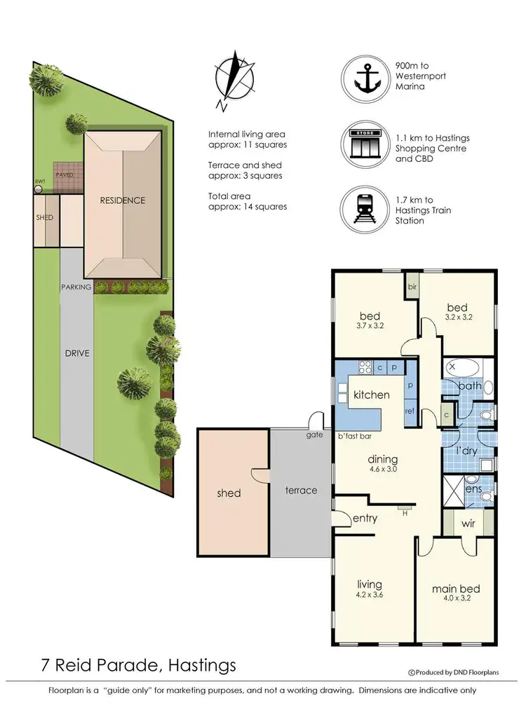 Floorplan of Homely house listing, 7 Reid Parade, Hastings VIC 3915