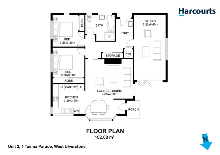 Floorplan of Homely villa listing, 2/1 Tasma Parade, West Ulverstone TAS 7315