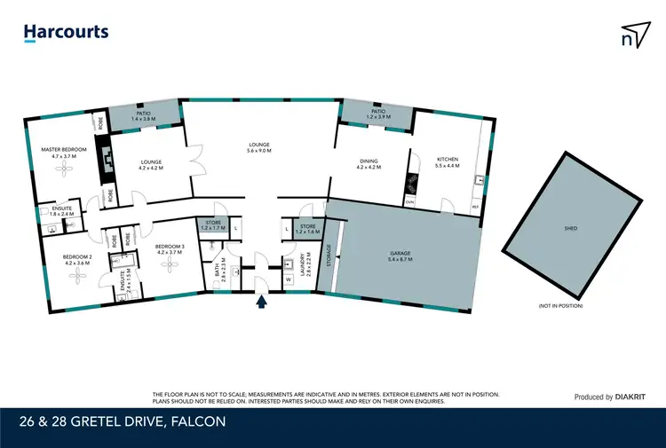 Floorplan of Homely house listing, 26 + 28 Gretel Drive, Falcon WA 6210