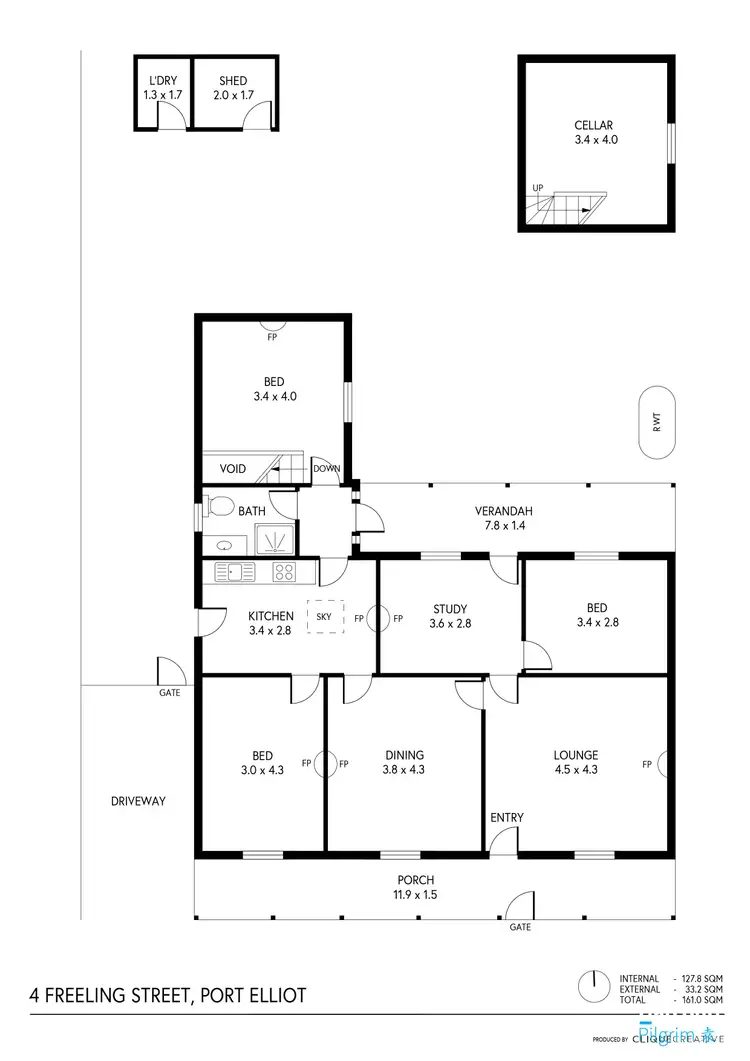 Floorplan of Homely house listing, 4 Freeling Street, Port Elliot SA 5212