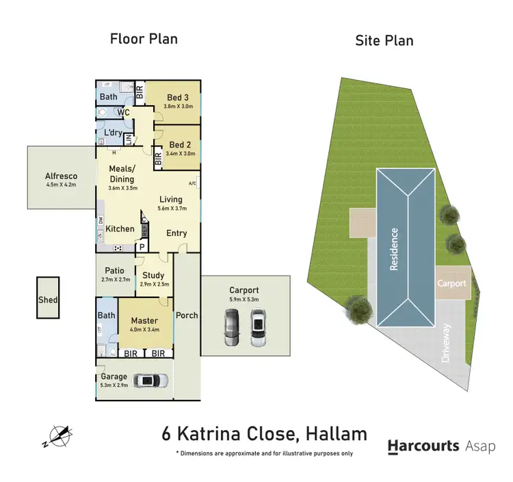 Floorplan of Homely house listing, 6 Katrina Close, Hallam VIC 3803