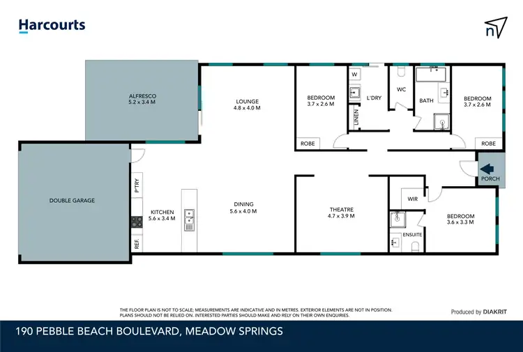 Floorplan of Homely house listing, 190 Pebble Beach Boulevard, Meadow Springs WA 6210