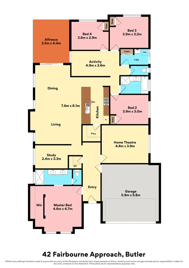 Floorplan of Homely house listing, 42 Fairbourne Approach, Butler WA 6036