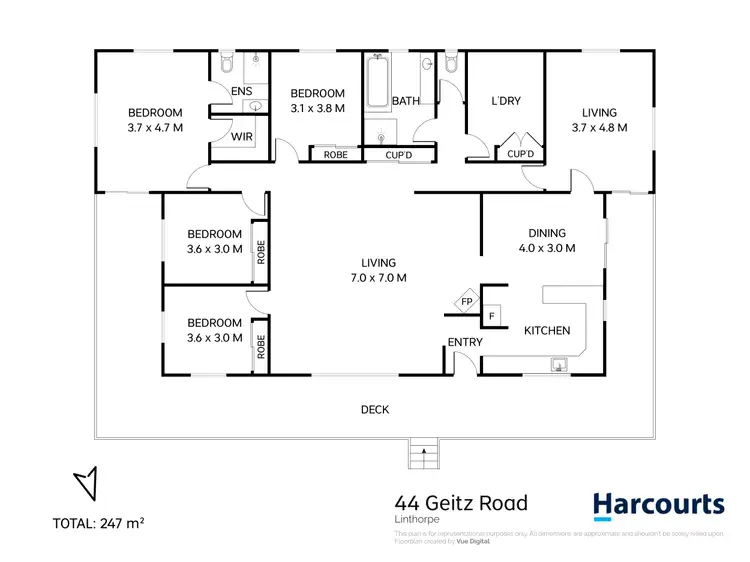 Floorplan of Homely rural property listing, 44 Geitz Road, Southbrook QLD 4363