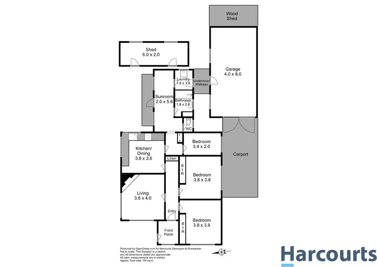 Floorplan of Homely house listing, 106 Ronald Street, Devonport TAS 7310