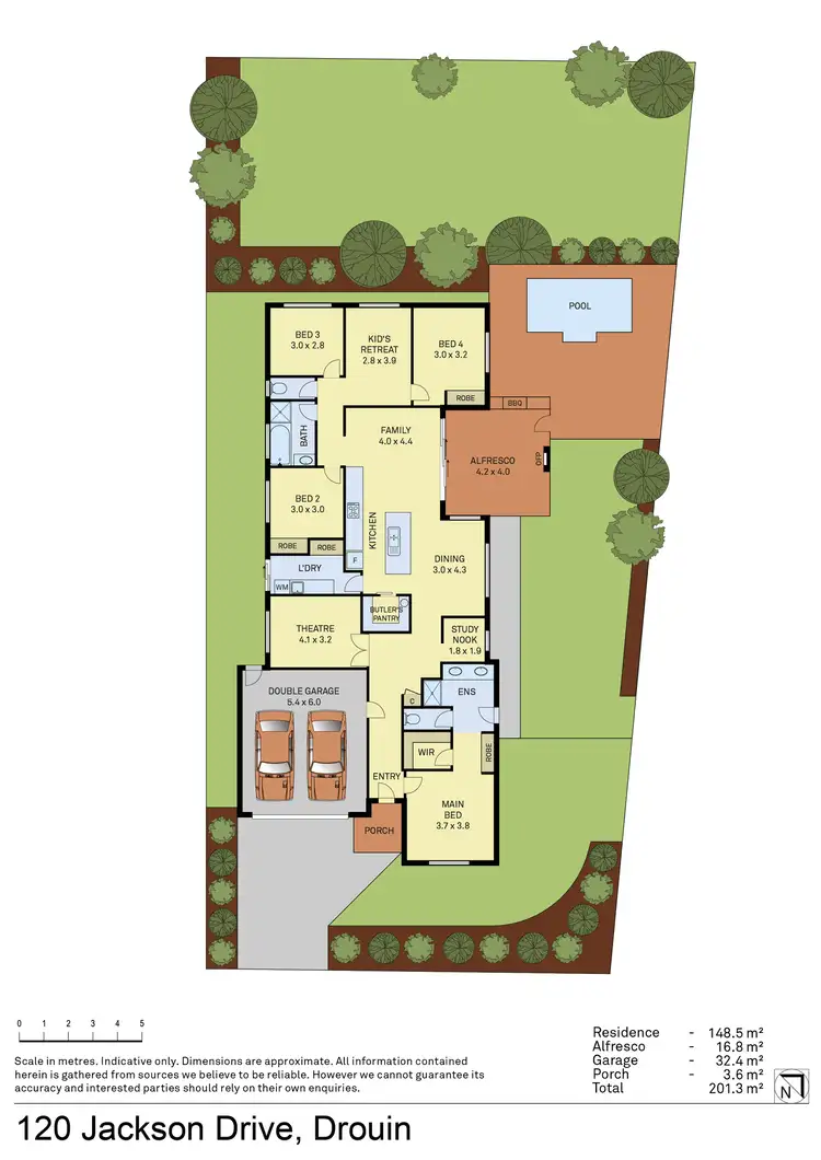 Floorplan of Homely house listing, 120 Jackson Drive, Drouin VIC 3818