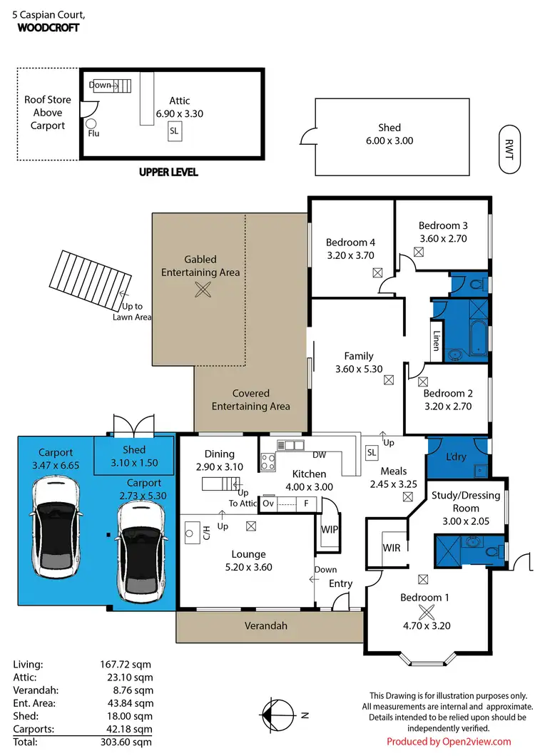 Floorplan of Homely house listing, 5 Caspian Court, Woodcroft SA 5162