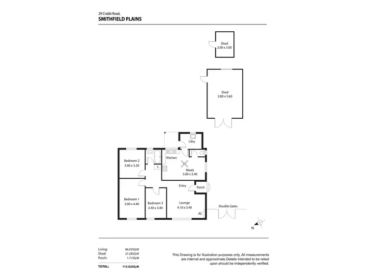Floorplan of Homely house listing, 29 Crabb Road, Smithfield Plains SA 5114
