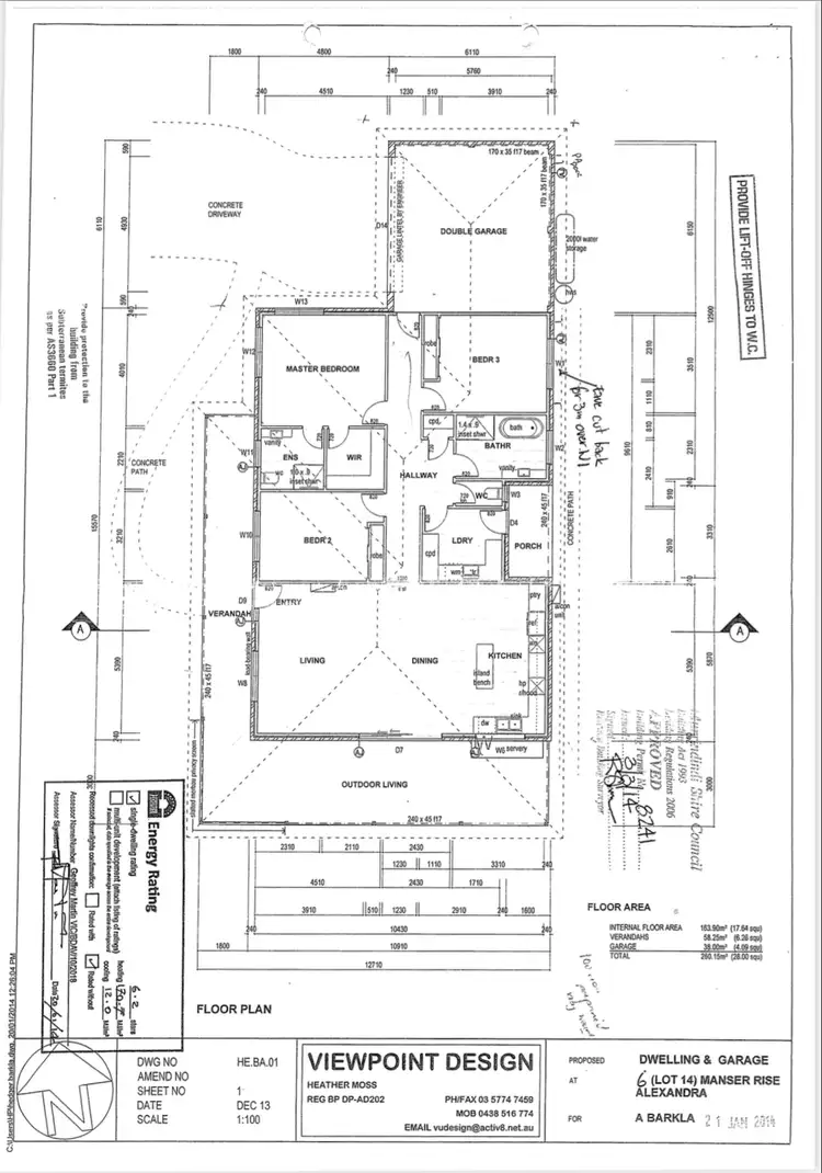 Floorplan of Homely house listing, 6 Manser Rise, Alexandra VIC 3714