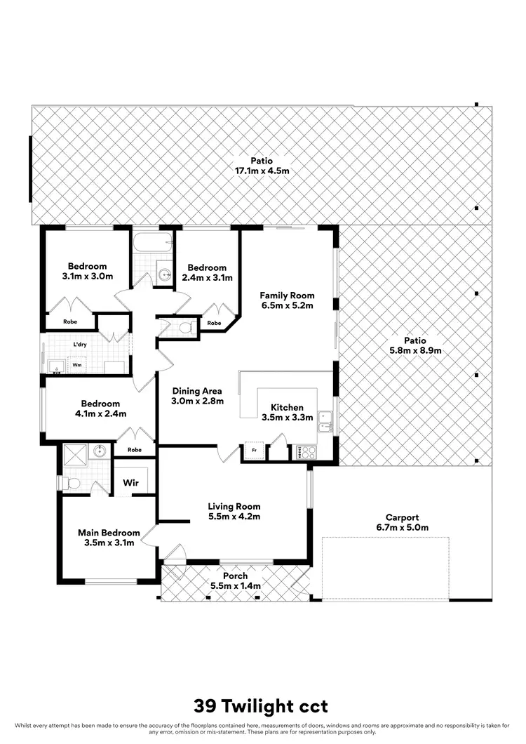 Floorplan of Homely house listing, 39 Twilight Circuit, Ridgewood WA 6030