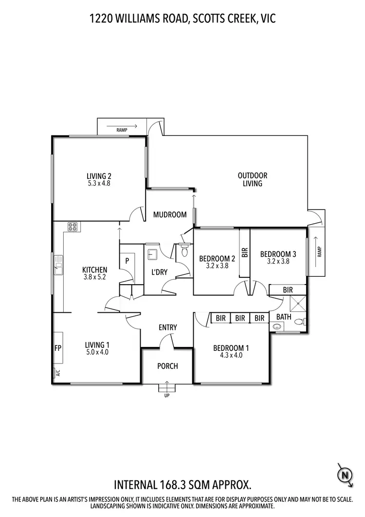 Floorplan of Homely rural property listing, 1220 Williams Road, Scotts Creek VIC 3267