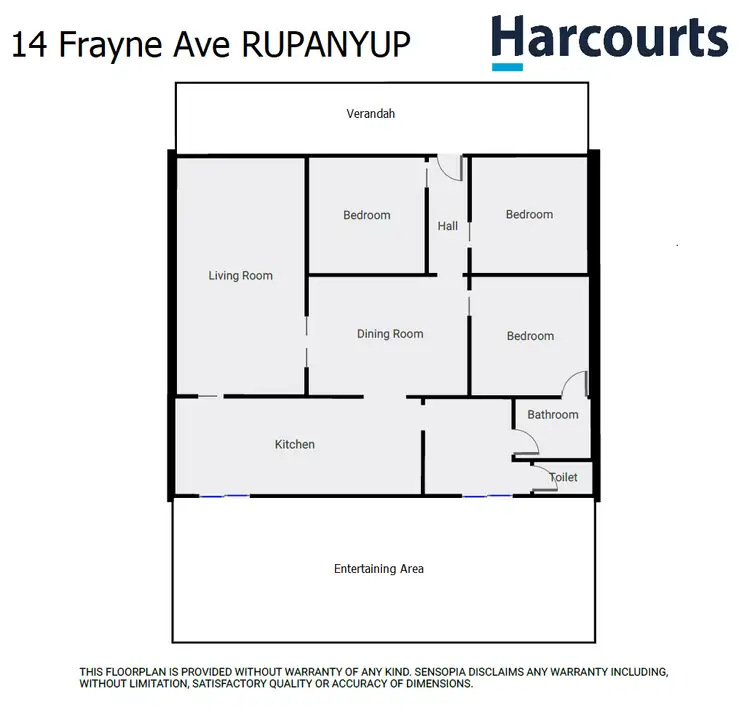 Floorplan of Homely house listing, 14 Frayne Avenue, Rupanyup VIC 3388