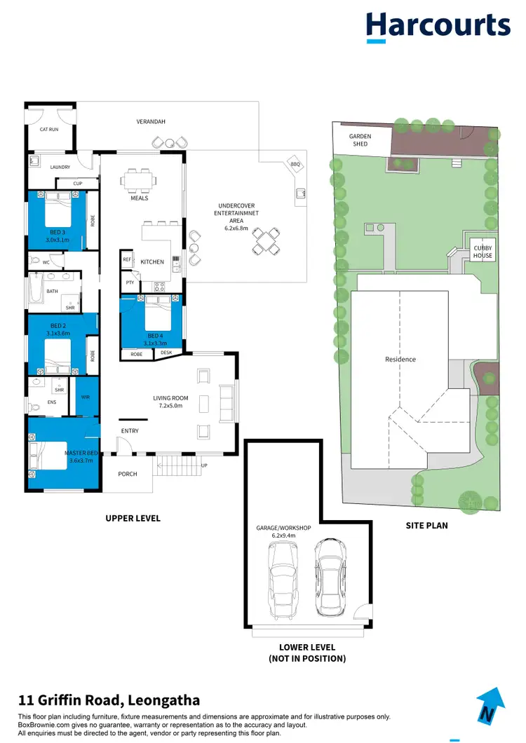 Floorplan of Homely house listing, 11 Griffin Road, Leongatha VIC 3953