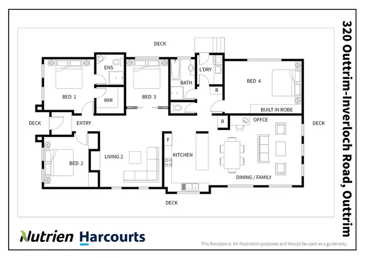 Floorplan of Homely rural property listing, 320 Outtrim-Inverloch Road, Outtrim VIC 3951