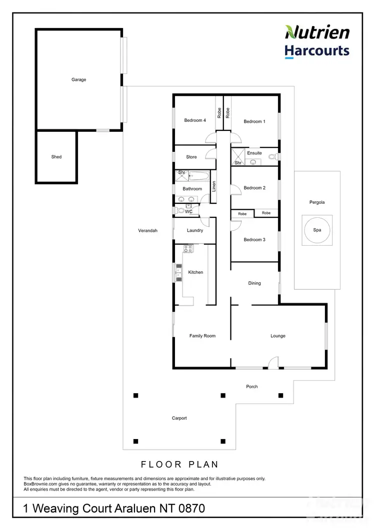 Floorplan of Homely house listing, 1 Weaving Court, Araluen NT 870