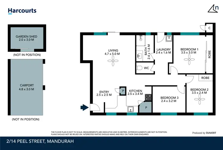 Floorplan of Homely house listing, 2/14 Peel Street, Mandurah WA 6210