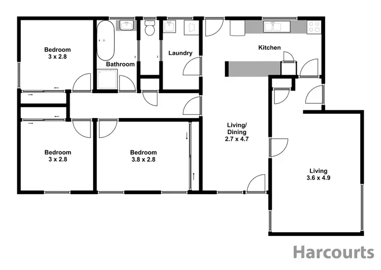 Floorplan of Homely house listing, 2 Stoddart Street, Moe VIC 3825